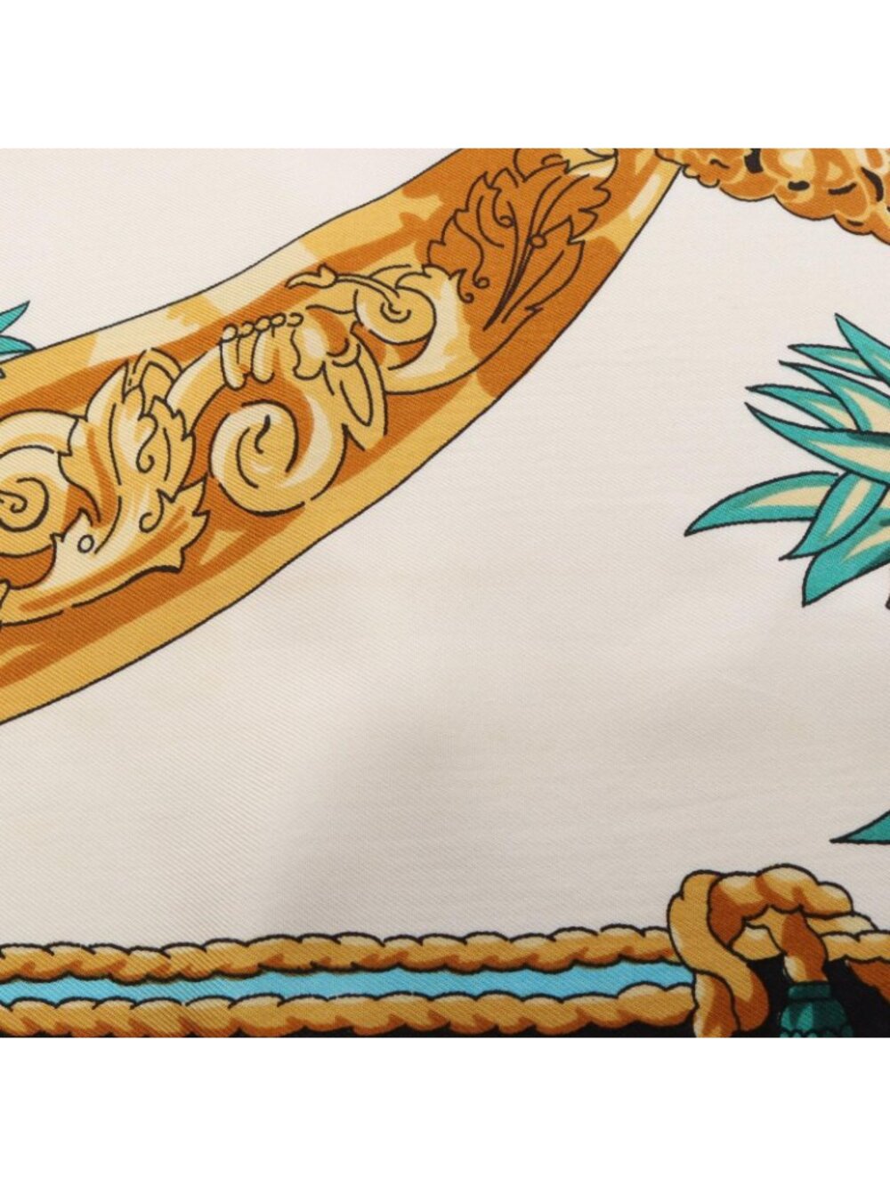 Hermes Scarf Carre 90 Hommage Charles Garnier White Navy Gault Silk - Picture 8 of 12